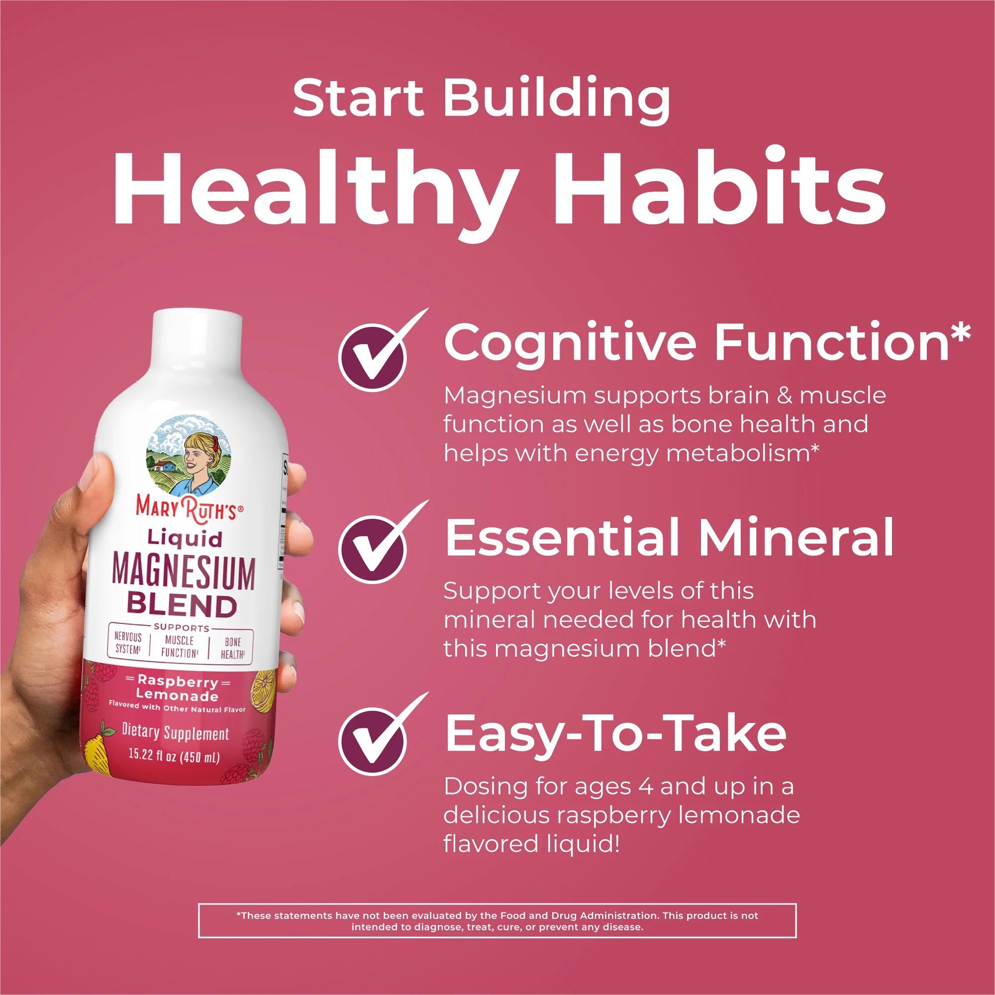 Maryruth'S Liquid Magnesium Blend, Raspberry Lemonade, Sleep Support, 15 Fl Oz