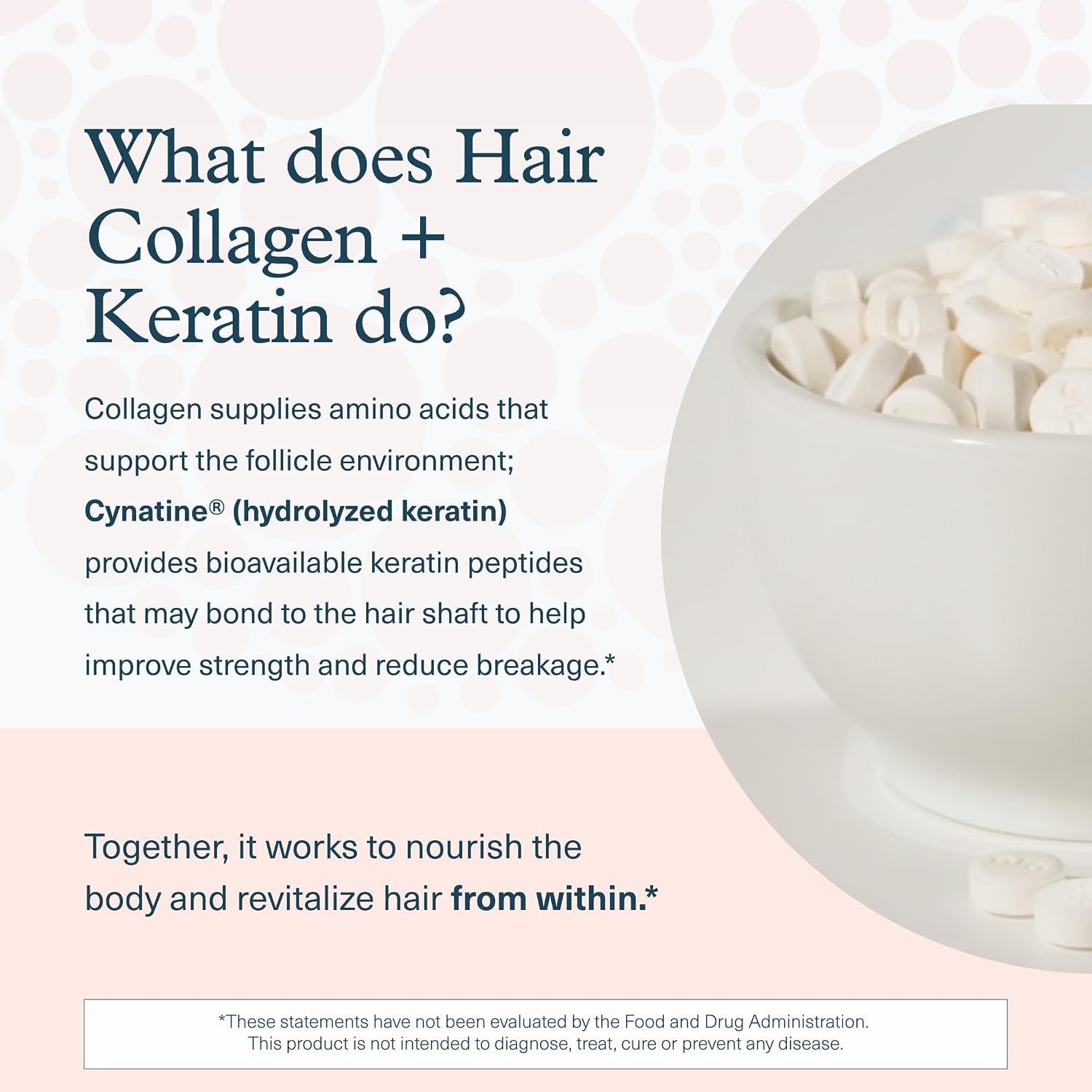 Youtheory Hair Collagen + Keratin - Advanced Collagen & Keratin Supplement - Supports Hair Growth & Nail Health* - Aids Anti-Aging* - 120 Tablets (20-Day Supply)