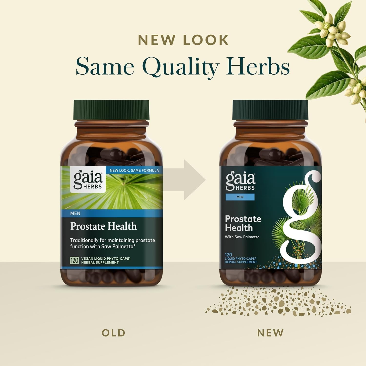 Gaia Herbs Prostate Health - Supports Prostate Health and Function for Men - with Saw Palmetto, Green Tea, Nettle Root, and White Sage* - 120 Vegan Liquid Phyto-Caps (60 Servings)