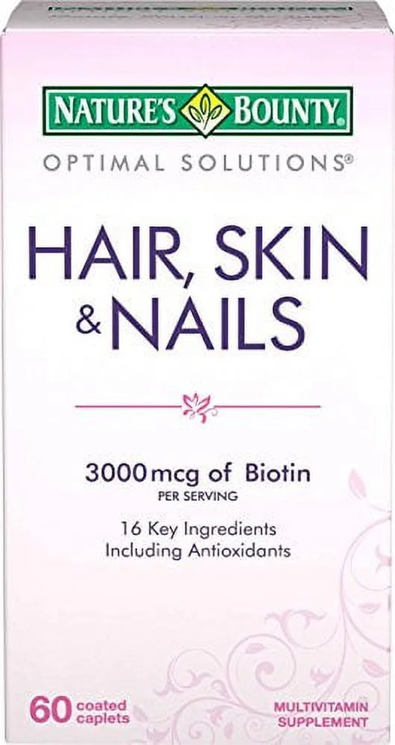 Hair Skin & Nails Biotin Support Lustrous Hair 60Ct, 6-Pack