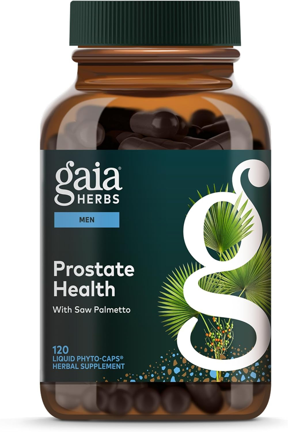 Gaia Herbs Prostate Health - Supports Prostate Health and Function for Men - with Saw Palmetto, Green Tea, Nettle Root, and White Sage* - 120 Vegan Liquid Phyto-Caps (60 Servings)