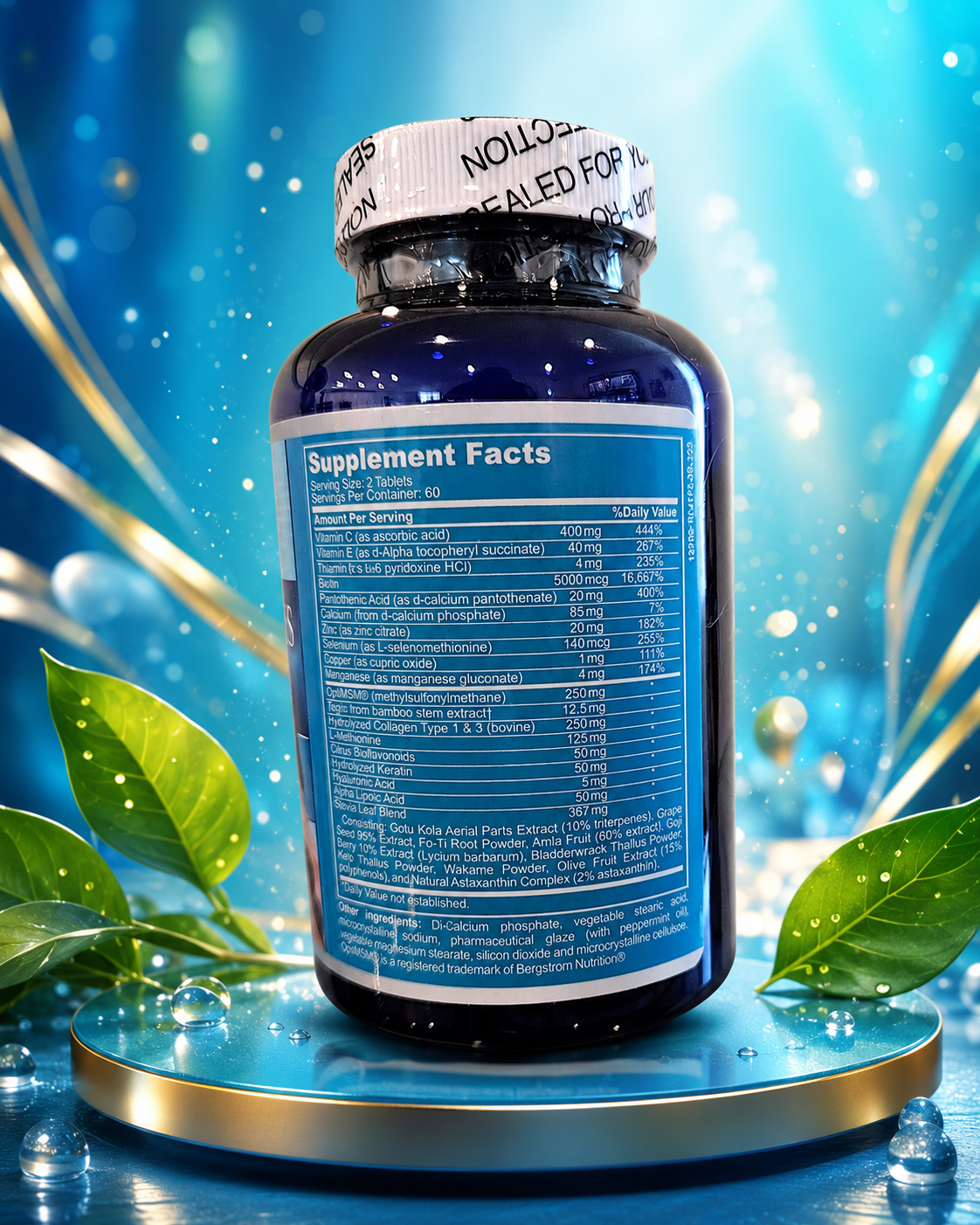 Hair Skin & Nails Complex – Biotin, Silica, Collagen & Essential Nutrients | 120 Tablets