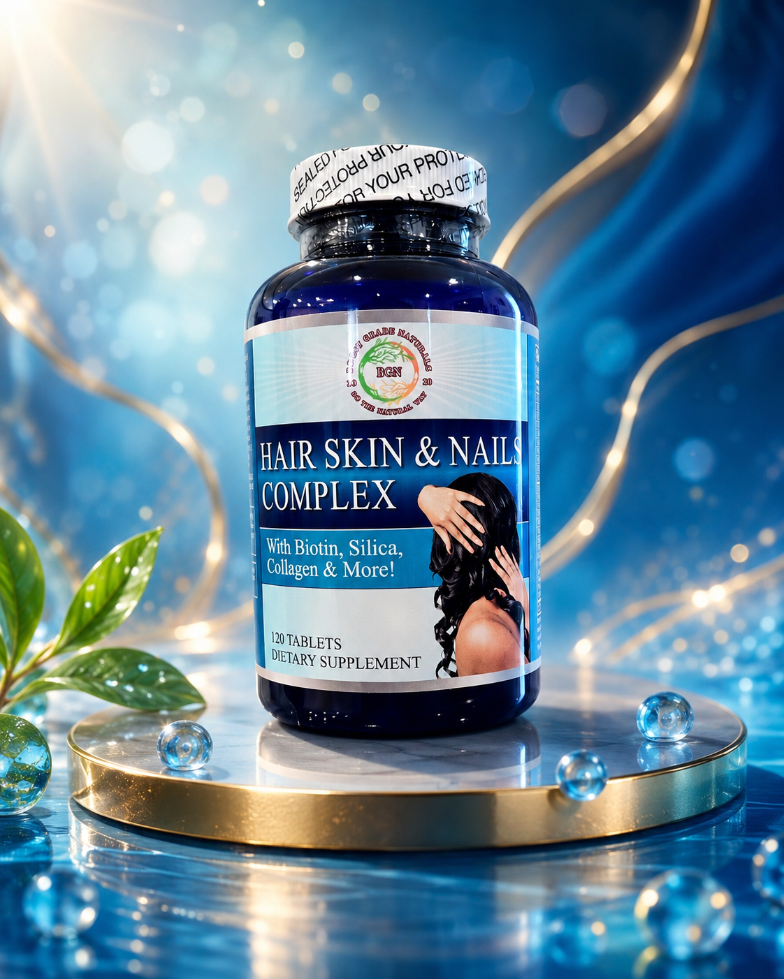 Hair Skin & Nails Complex – Biotin, Silica, Collagen & Essential Nutrients | 120 Tablets
