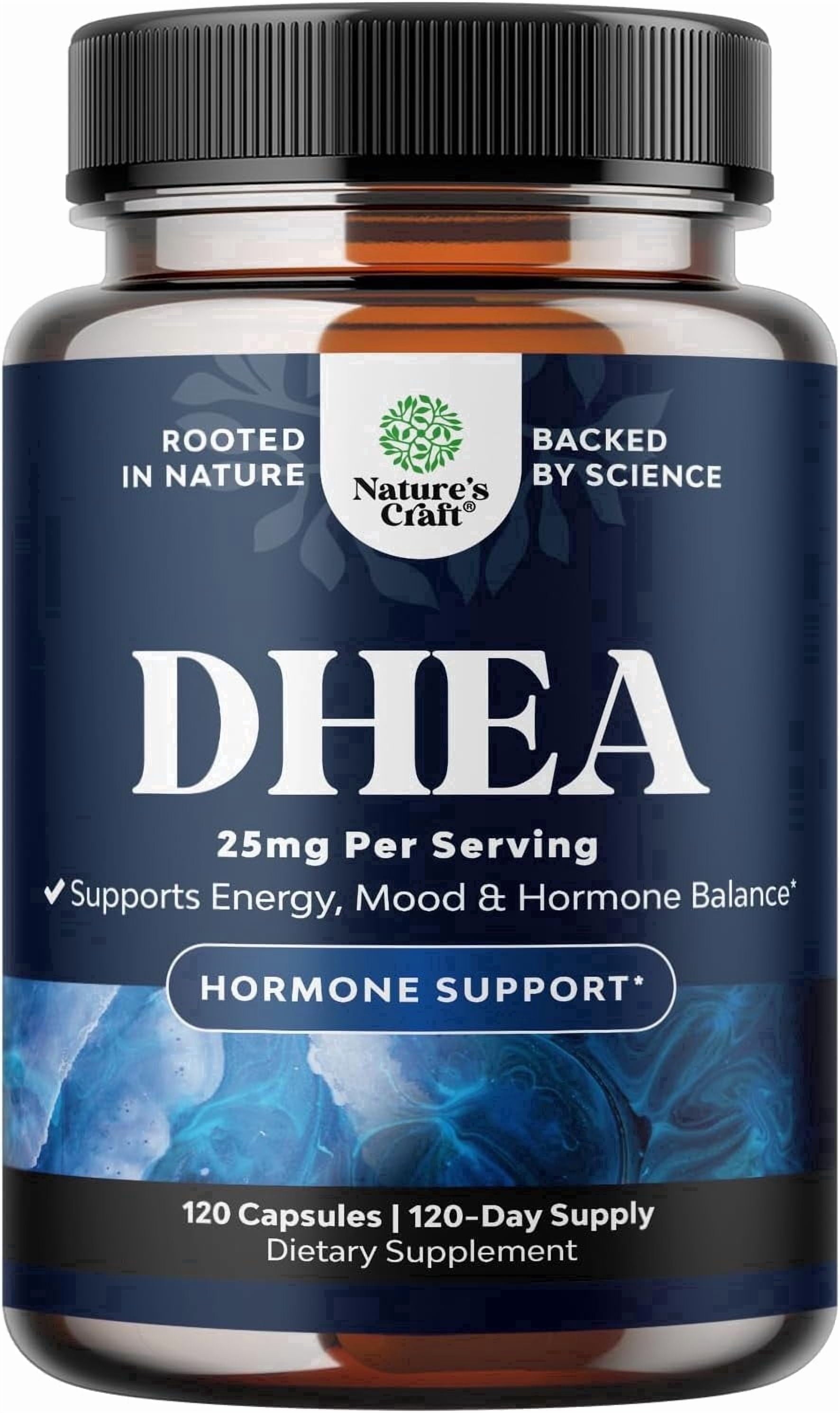 Nature’S Craft 25Mg Mood Support & Hormone Balance DHEA Supplement for Women & Men, 120 Capsules