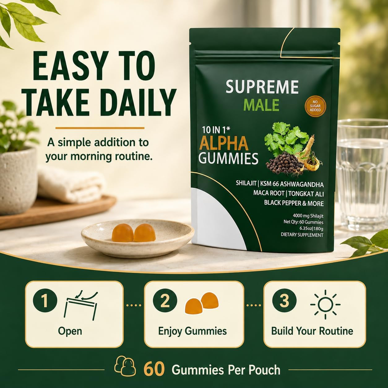 Alpha Gummies, 60 Gummies