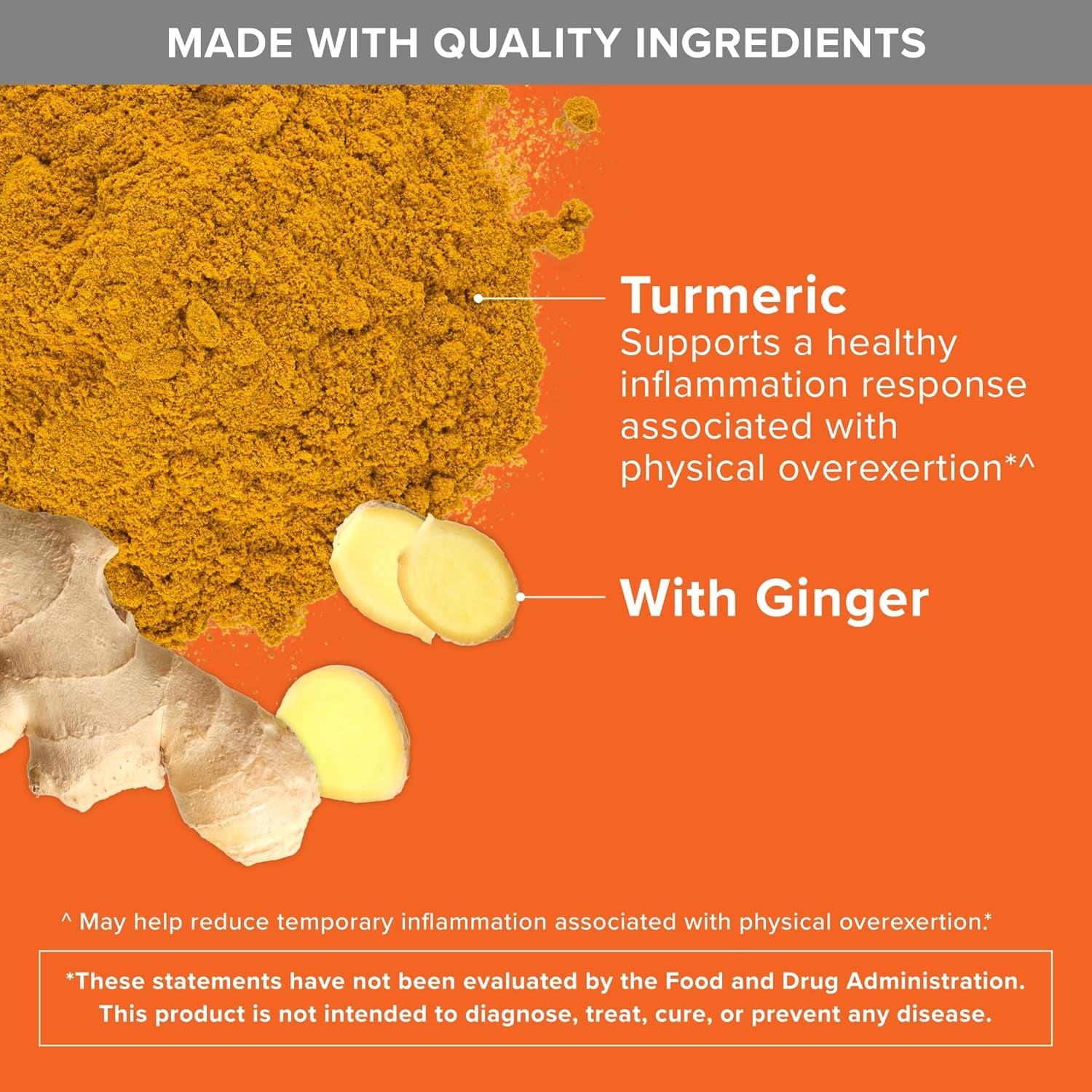 Qunol Turmeric and Ginger with Black Pepper Gummies, Turmeric Curcumin Supplement, Joint Health Support Gummy, 90Ct Gummies