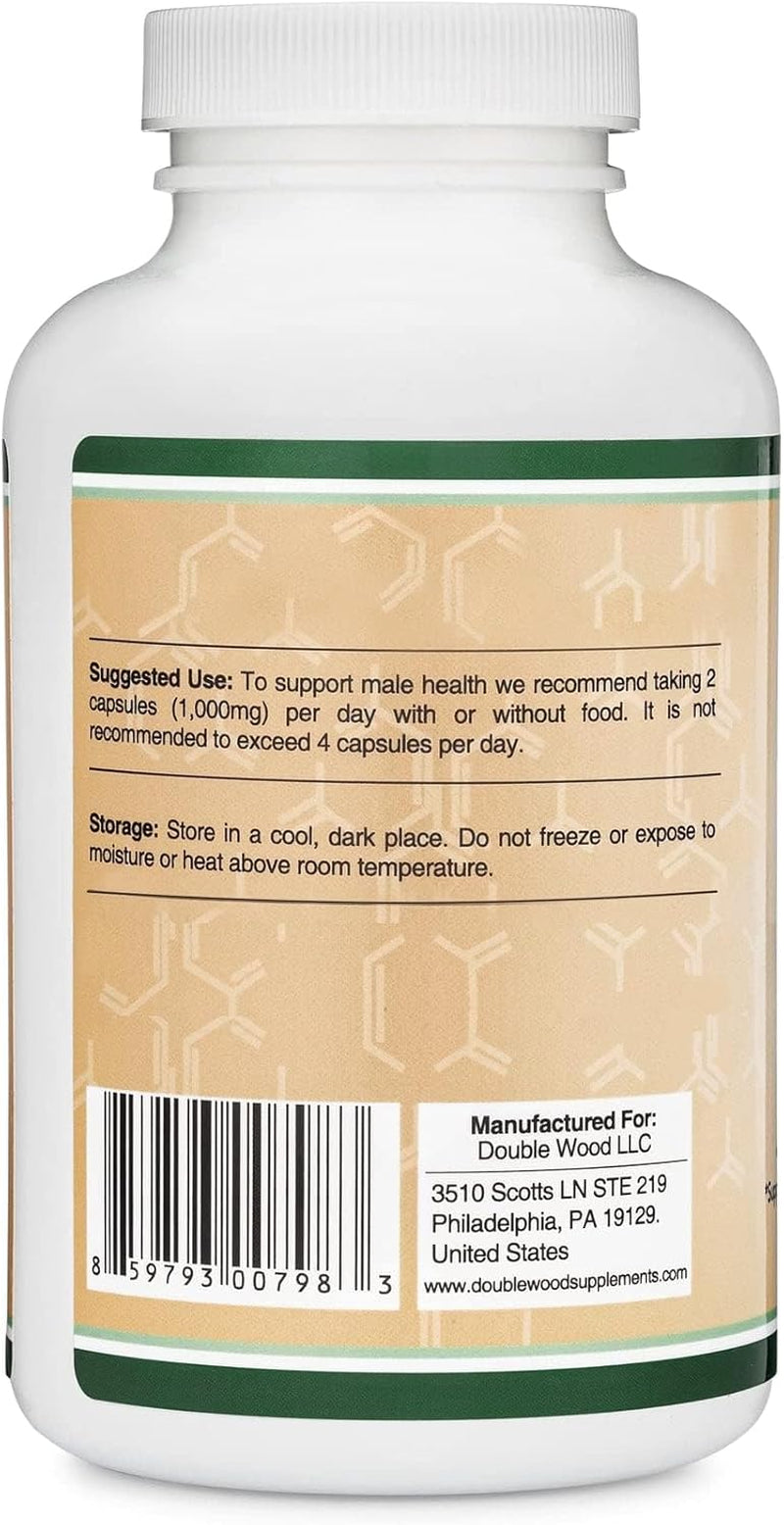 Tribulus Terrestris for Men (Purest 95% Saponin Content) 210 Capsules, 1,000Mg Concentrated Fruit Extract (Third Party Tested, Vegan Safe, Non-Gmo) for Stamina and Energy by Double Wood