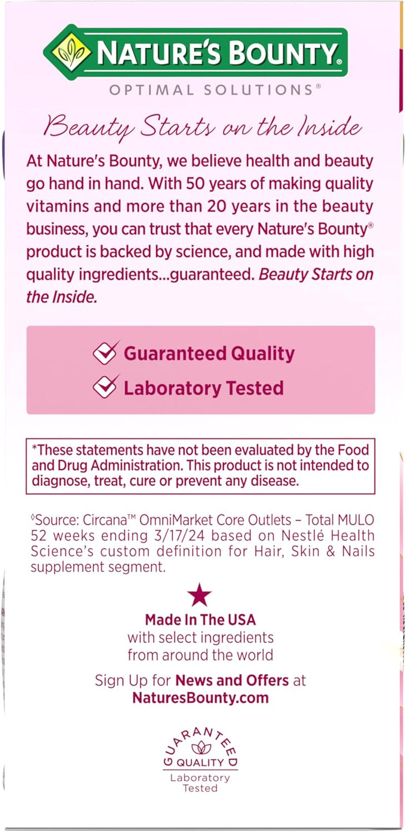 Nature’S Bounty Optimal Solutions Ultra Collagen Booster for Healthy-Aging Supplement, Resveratrol, Hyaluronic Acid – Collagen Capsules for Women, 48 Capsules